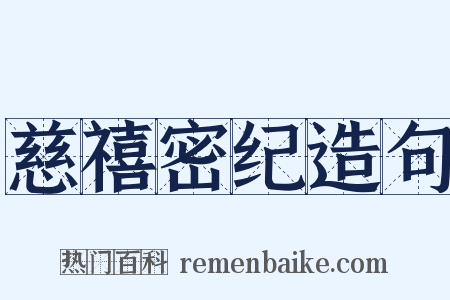 慈禧密纪造句是什么意思的图片